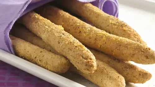 Peppered Parmesan Breadsticks
