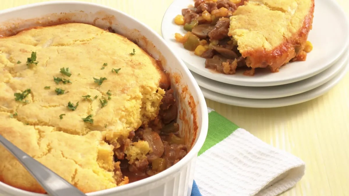 Corn Bread-Topped Sausage Pie