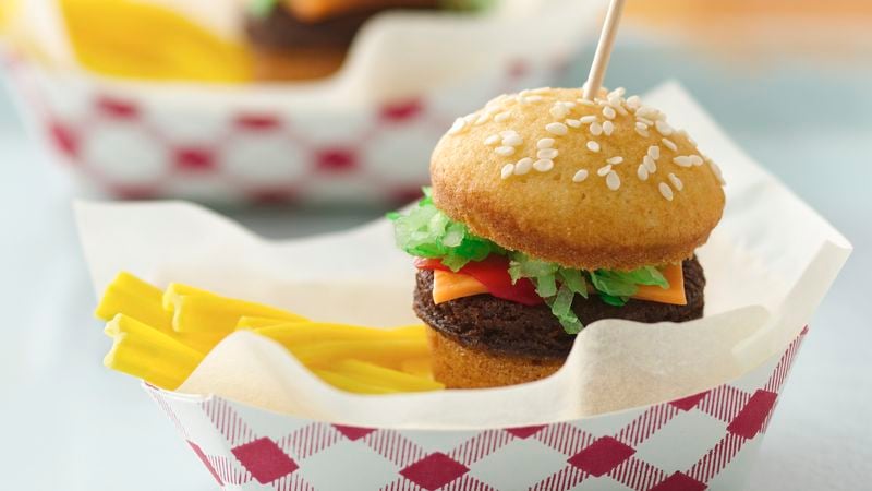  4” Hamburger Sticker Food Snack Grease Fast Food