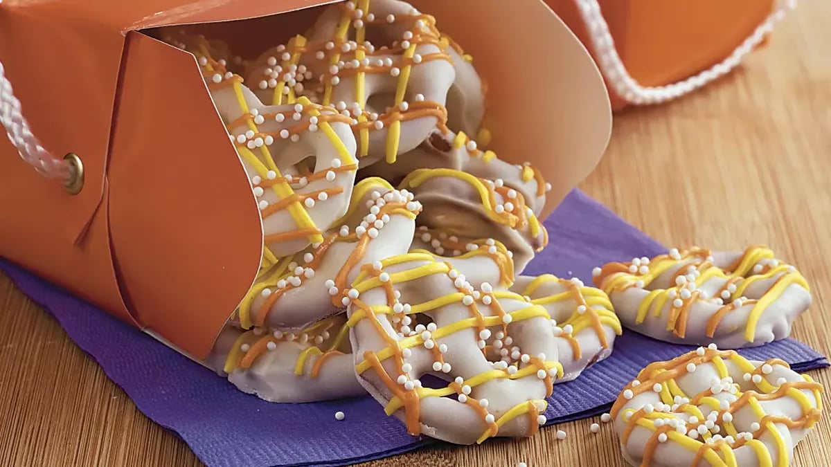 Candy Corn Pretzels