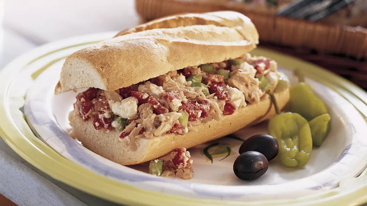 Greek-Style Tuna Salad Sandwiches