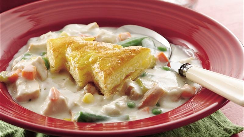 Puff Pastry-Topped Chicken Pie
