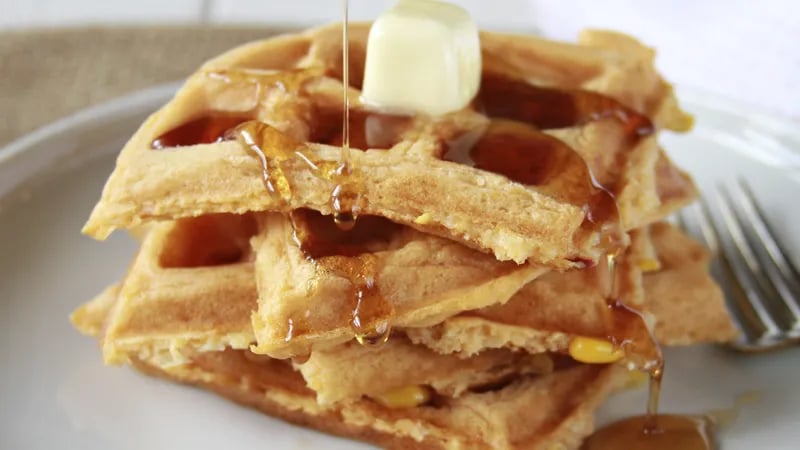 Spicy Sweet Corn Waffles