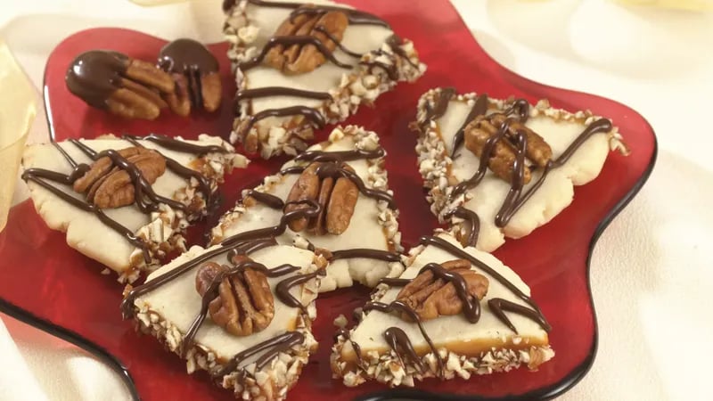 Turtle Shortbread Cookies (Cookie Exchange Quantity)