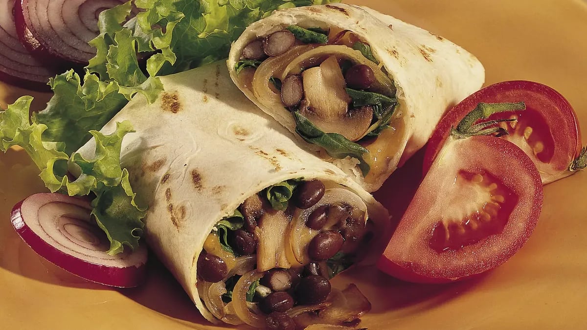 Bean and Veggie Wraps