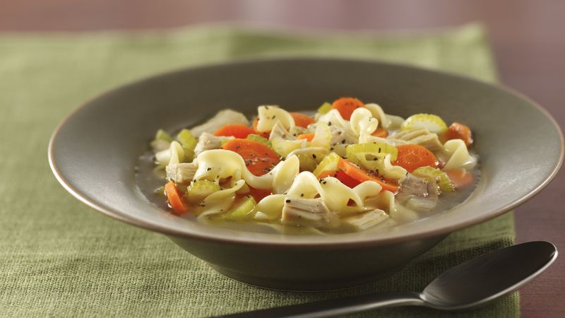 Homemade Chicken Noodle Soup Made with Costco Canned Chicken - One