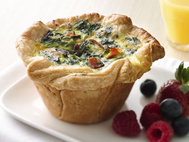Bacon Spinach Quiche Cups
