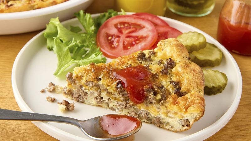 Impossibly Easy Cheeseburger Pie 