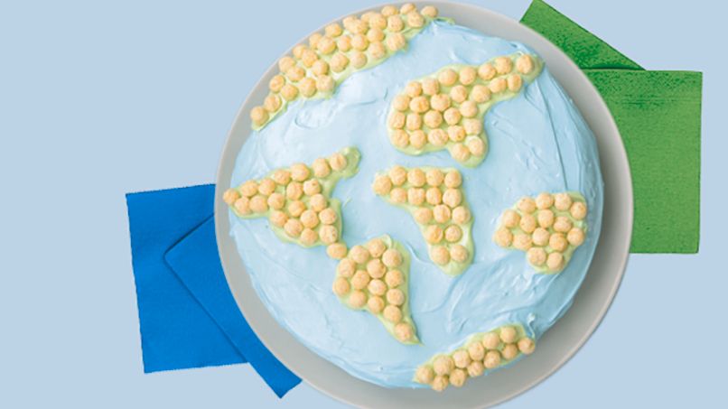 Arte con la Comida: Pastel Kix del Día de la Tierra