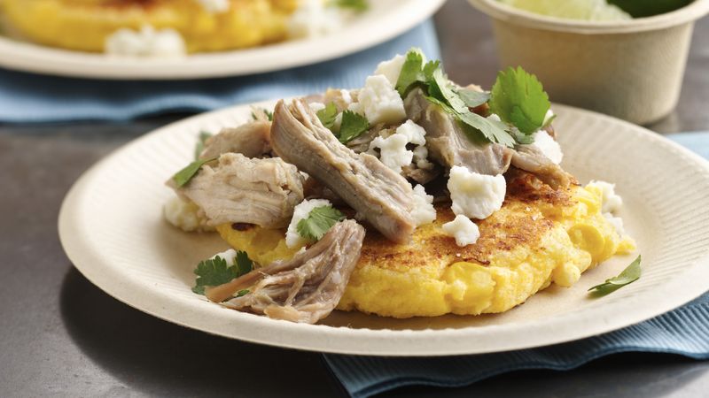 Arepas with Corn and Pulled Pork