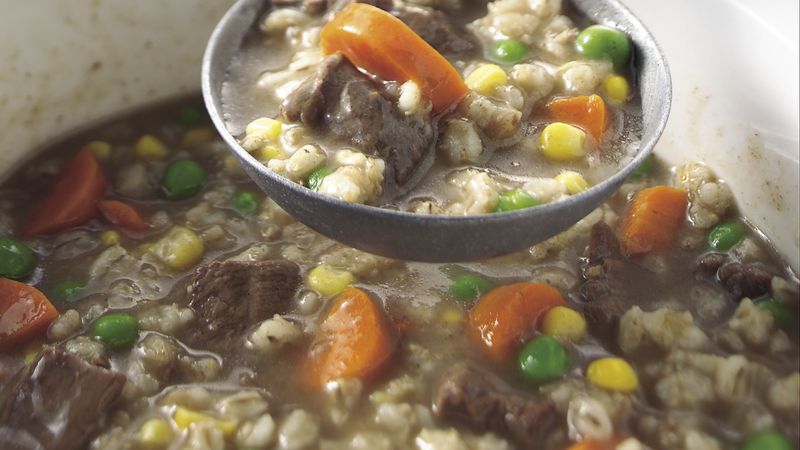 Classic Slow-Cooker Beef and Barley Soup