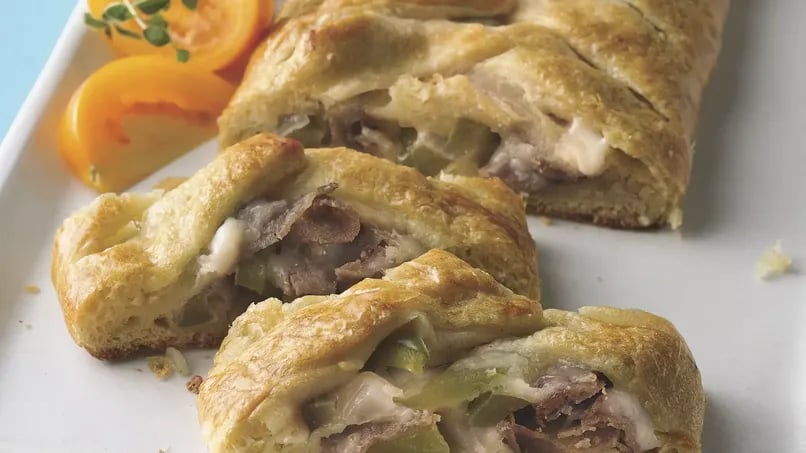 Cheesesteak Crescent Braids