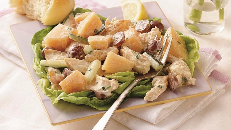 Cantaloupe and Chicken Salad