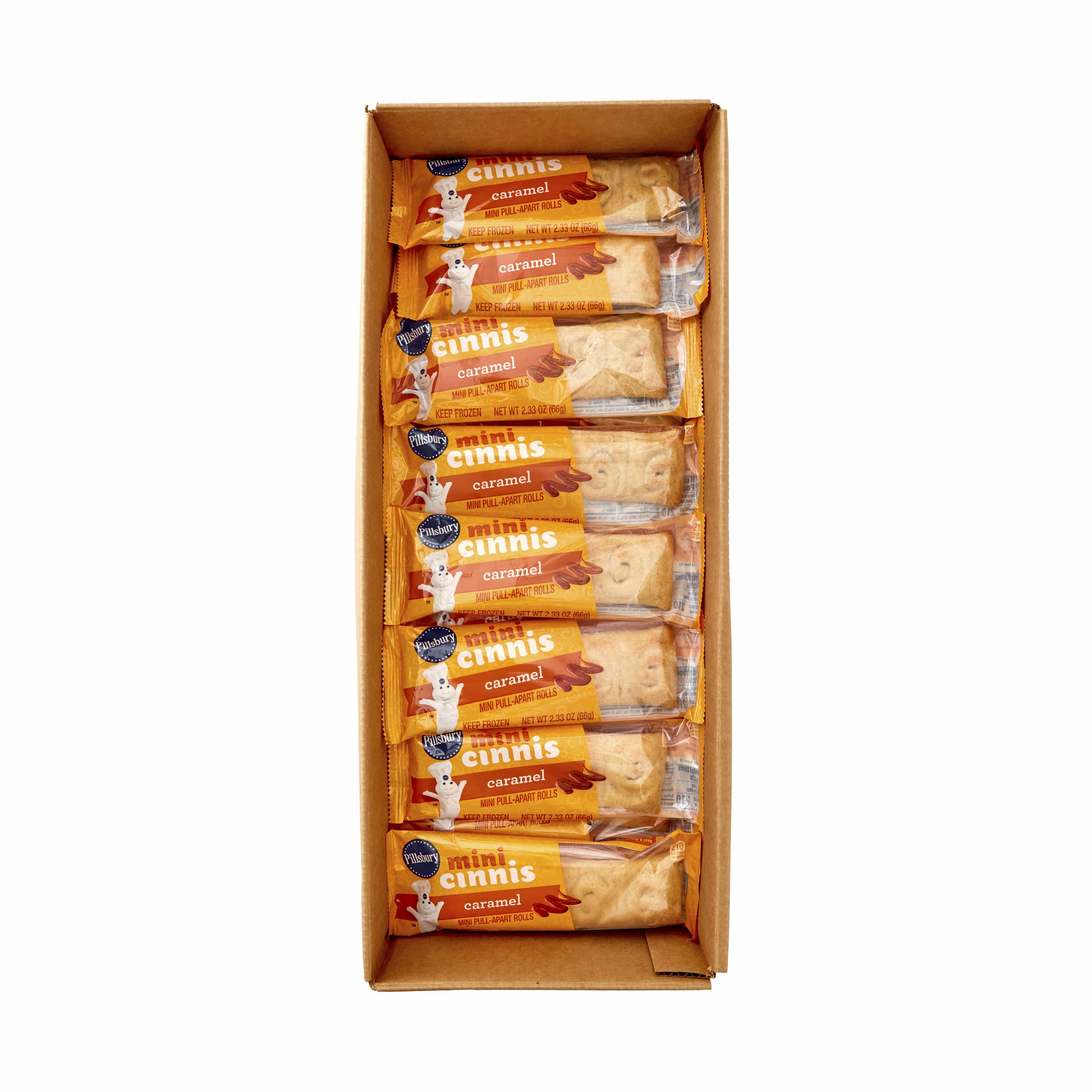  Open Case Pillsbury(TM) Frozen Mini Cinnis Caramel 2.33 oz