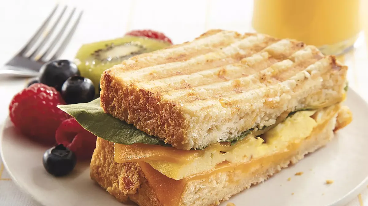 Cheddar Bread Breakfast Panini