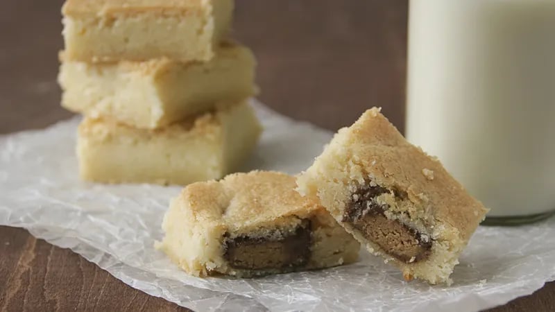 Candy Bar Surprise Sugar Cookie Bars