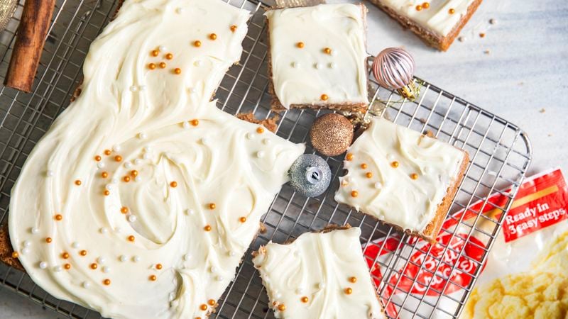 Eggnog Snowflake Cake Bite recipe