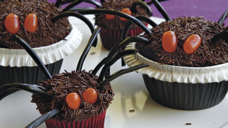 Halloween Tarantula Mini Cupcakes