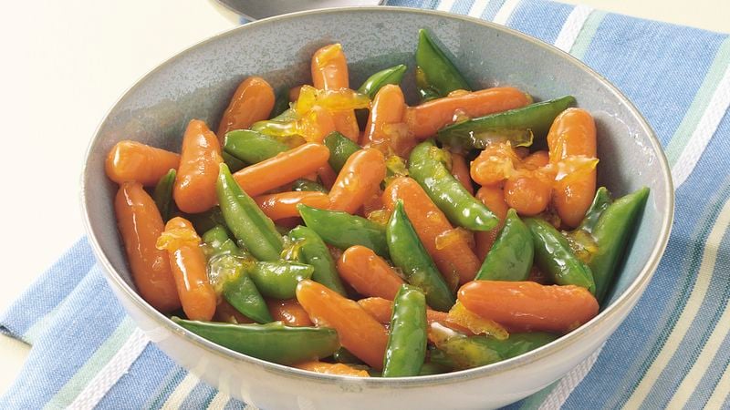 Orange-Glazed Carrots and Sugar Snap Peas