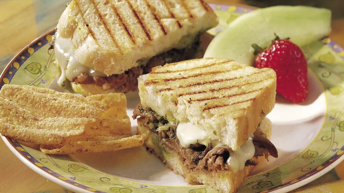 Beef-Pesto Panini