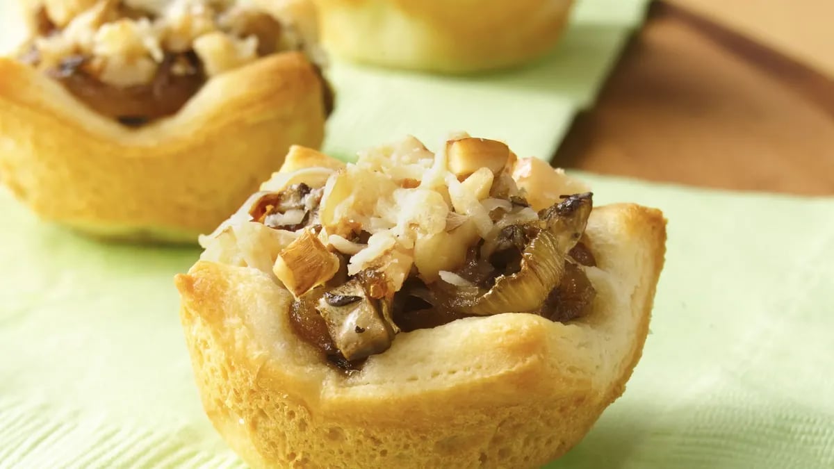 Caramelized Onion and Mushroom Tartlets