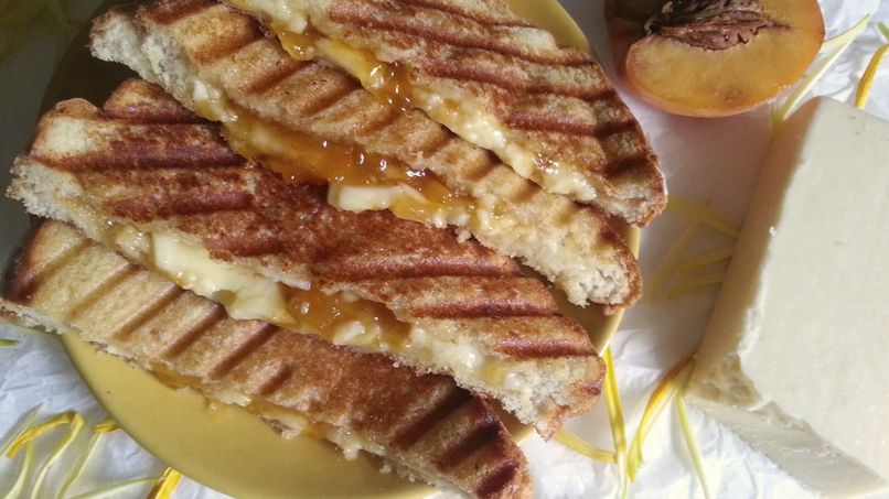 Grilled Cheese with Pineapple and Apricot Jam