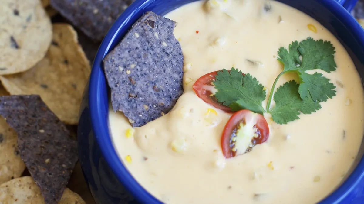 Roasted Corn, Tomato and Garlic Queso