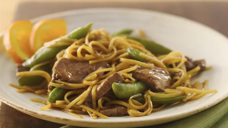 Orange Teriyaki Beef with Noodles