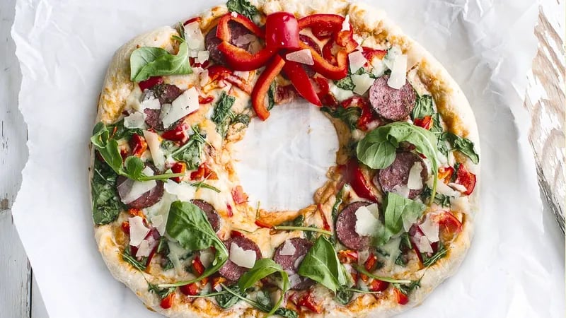 Holiday Pizza Wreath