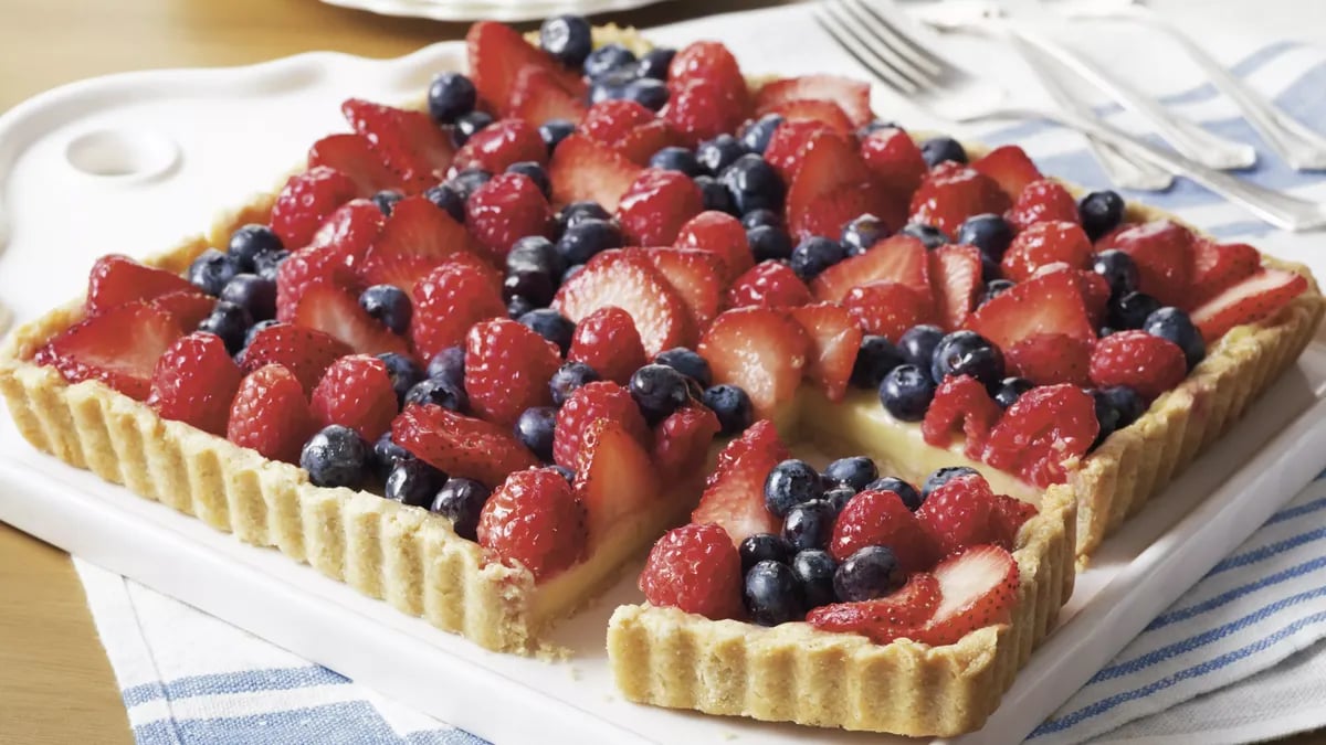 Fresh Fruit-Custard Tart