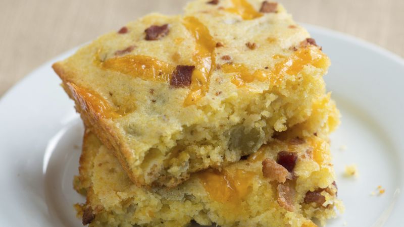 Cornbread with Chiles and Bacon