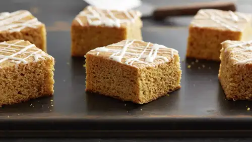 Pumpkin Blondie Cake-Mix Bars