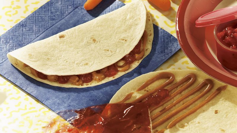 Peanut Butter and Jelly Squeeze Tortilla