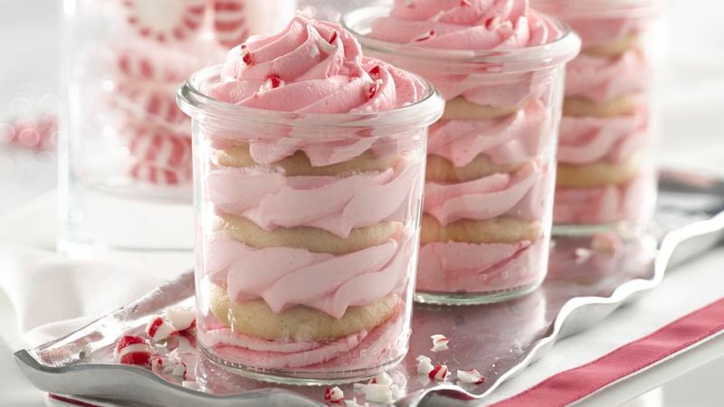 Individual Candy Cane Dessert Cups 
