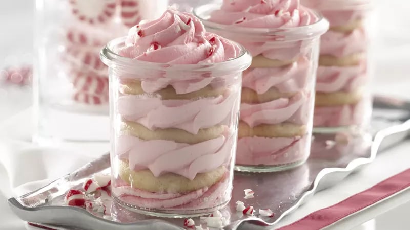 Individual Candy Cane Dessert Cups 