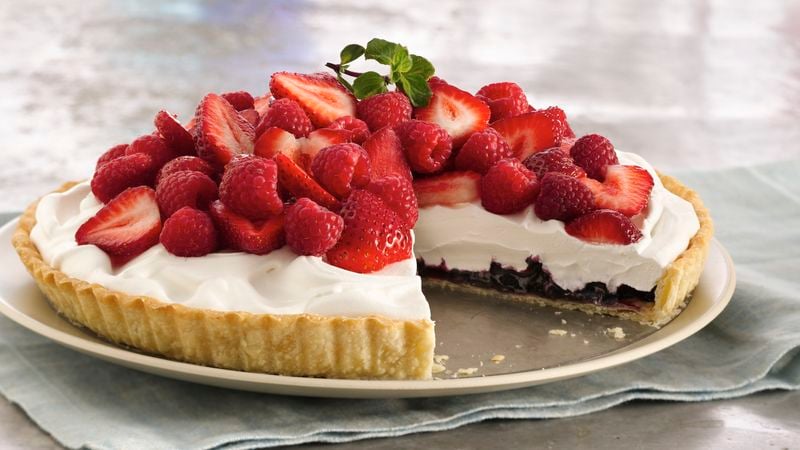 Red, White and Blue-Berry Pie