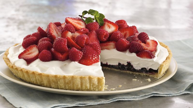 Red, White and Blue-Berry Pie