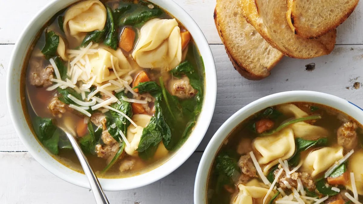 Italian Sausage and Tortellini Soup