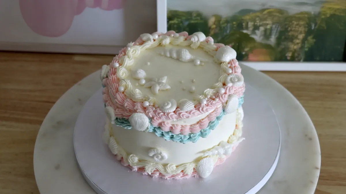 Opal-Inspired Strawberry Cake 