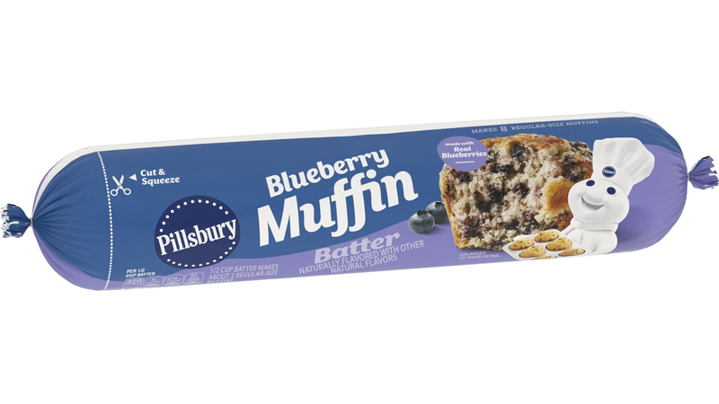 Pillsbury Blueberry Muffin Batter, Cut and Squeeze Package, 16.5 oz ...