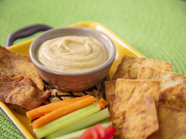 Dairy Free Roasted Eggplant Hummus