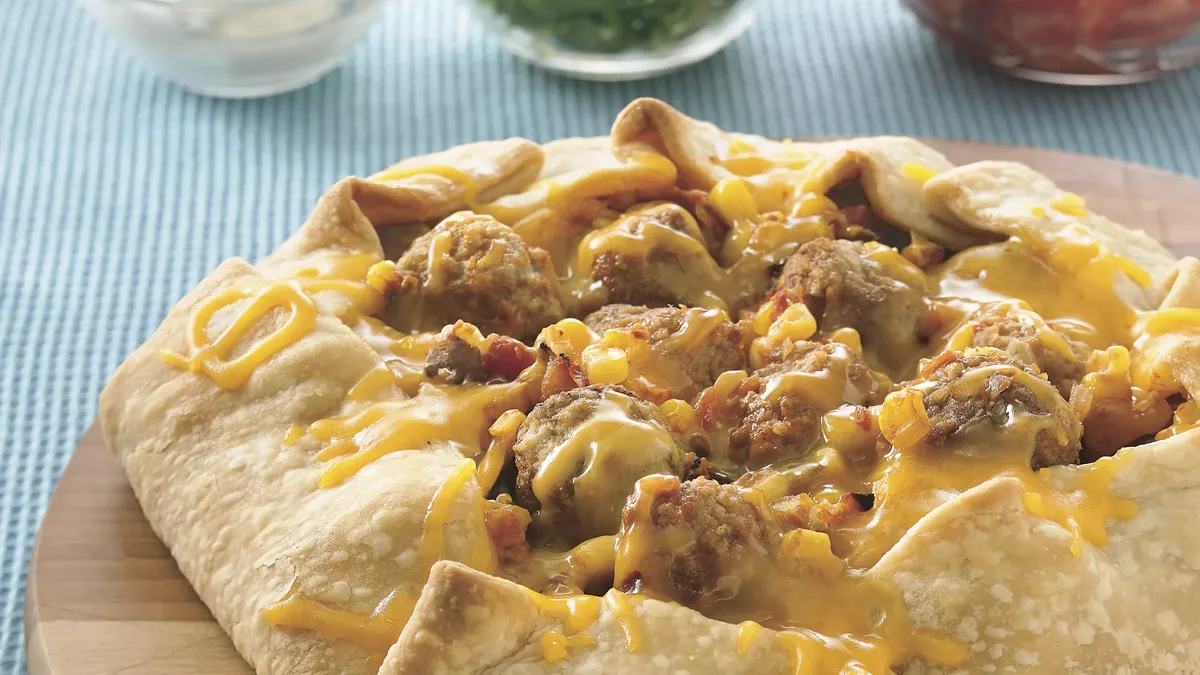 Tex-Mex Meatball Pie