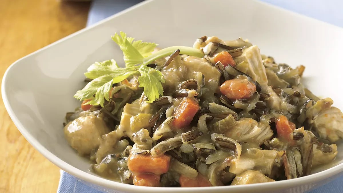 Slow-Cooker Turkey-Wild Rice Casserole