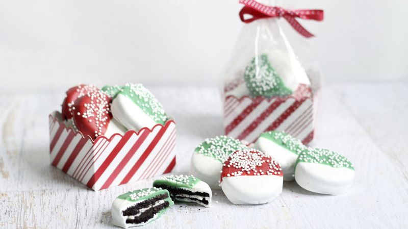 Chocolate-Dipped Christmas Oreos™