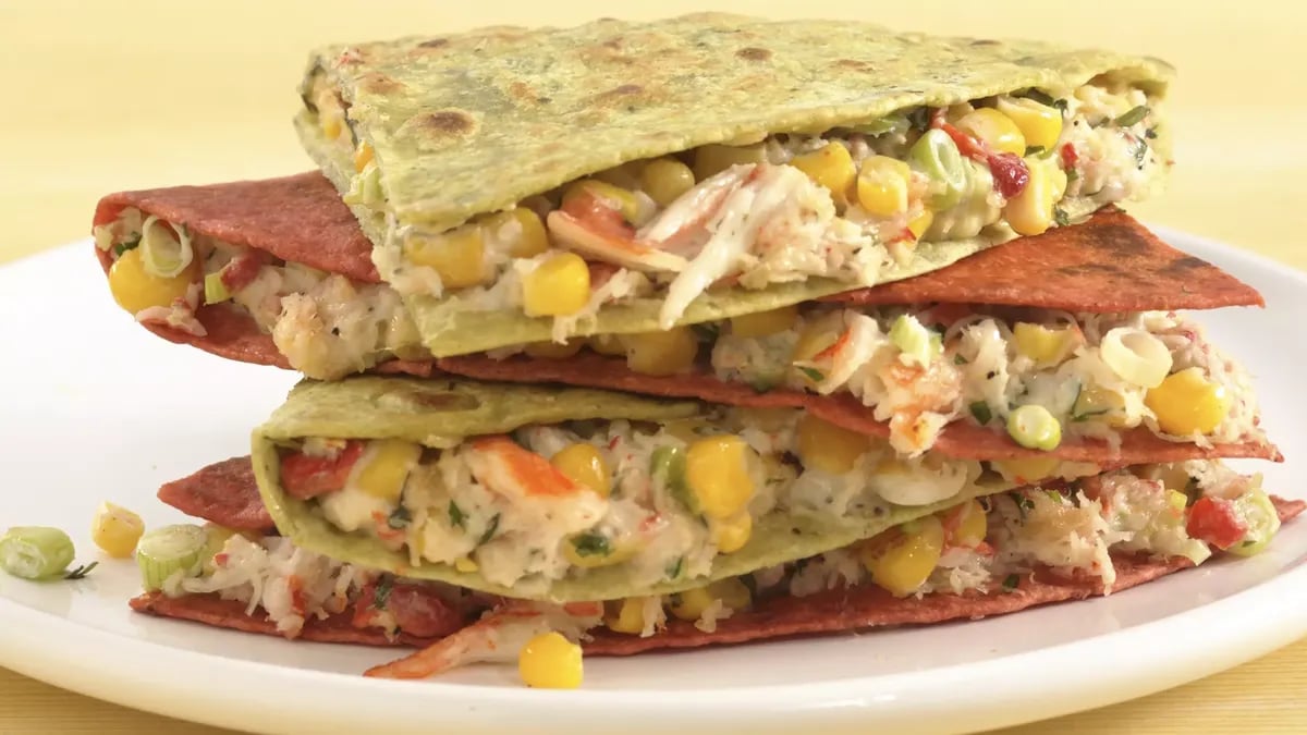 Corn and Crab Quesadillas