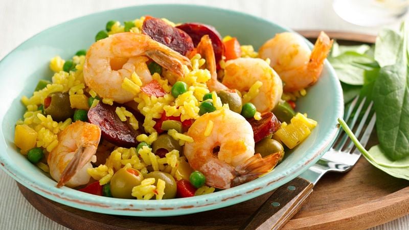 Quick and Easy Spanish Paella with Shrimp