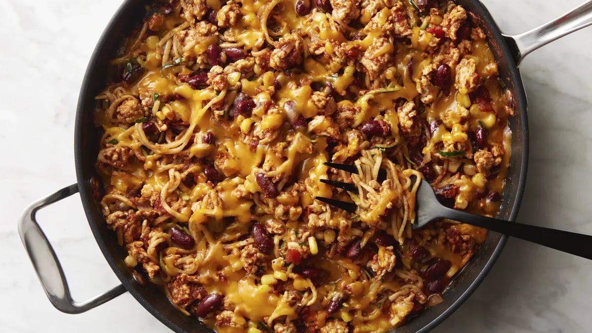 Zoodle Turkey Chili Mac