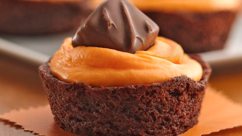 Trick-or-Treat Brownie Cupcakes