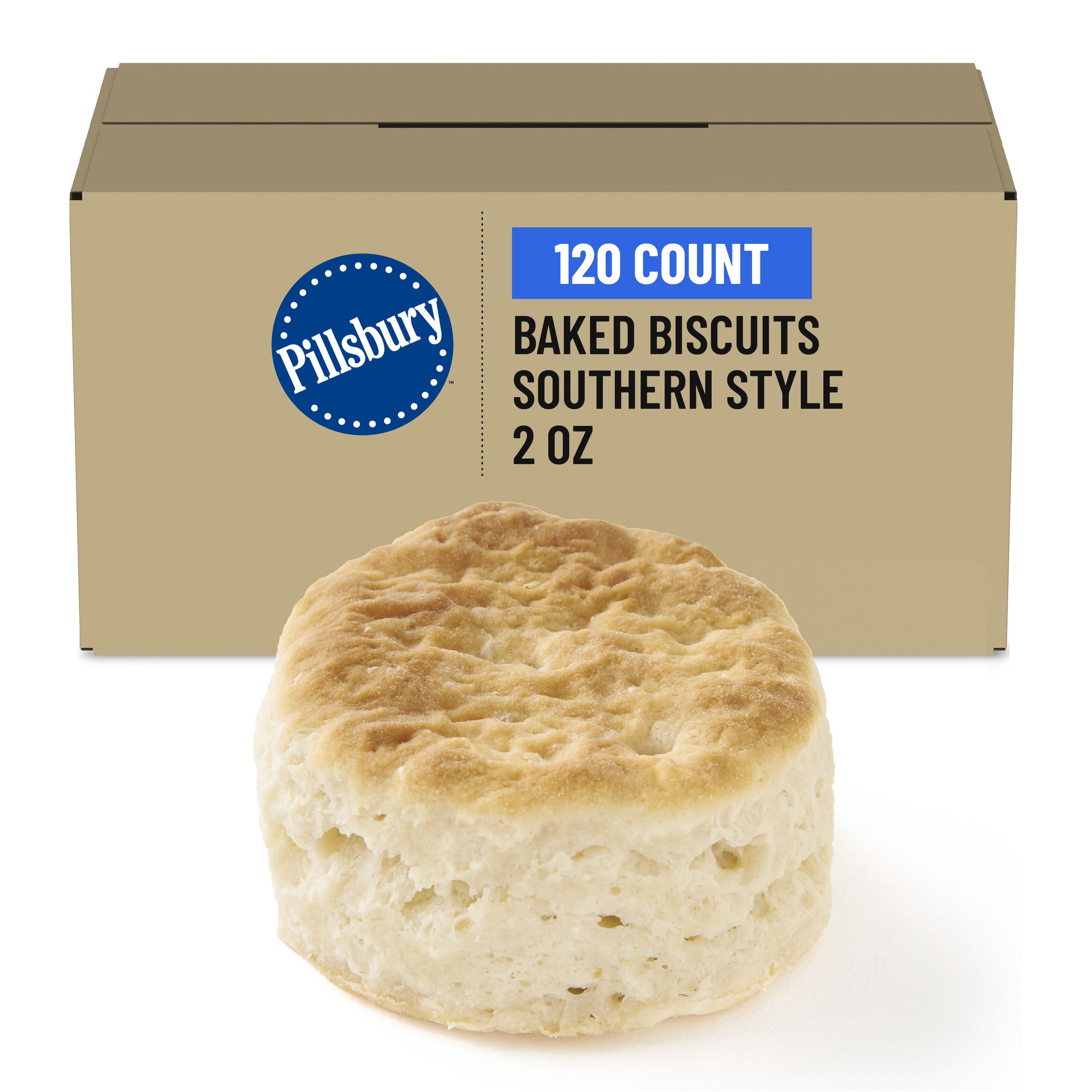  Case Optimized Hero Pillsbury Frozen Baked Biscuits Bulk Southern Style (120 ct) 2 OZ
