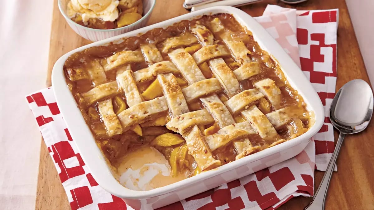 Pecan-Peach Cobbler